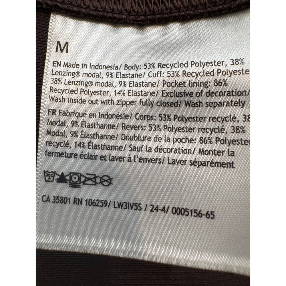 Lululemon Softstreme Cinch Waist full zip jacket Espresso light brown Sz M - Picture 9 of 11